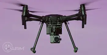 Irarm thermal core mountedon drone flying